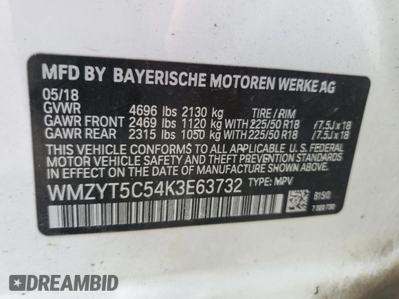 2019 MINI Countryman Cooper S z VIN WMZYT5C54K3E63732, wystawiony jako Copart lot #54209875 z przebiegiem 88 499 mil mil oraz Szkoda całkowita • Salvage title. Historia ofert i sprzedaży dostępna na DreamBid. Obrazek 12.