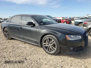 2017 Audi A8 Sport with VIN WAU43AFD5HN015873, listed as a Copart auction lot 87588055 with 122,351 mi miles and Salvage title. Bid and sale history available at DreamBid. Image 4.