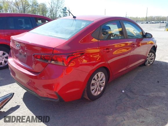 2019 Hyundai Accent SE with VIN 3KPC24A31KE077073, listed as a IAAI auction lot 42048683 with 107,428 mi miles. Bid and sale history available at carsss.com. Image 4.