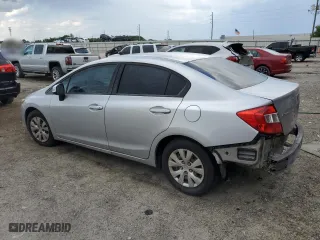 2012 Honda Civic Sdn LX with VIN 19XFB2F50CE049651, listed as a Copart auction lot 52741895 with 133,108 mi miles and Salvage Title. Bid and sale history available at carsss.com. Image 2.