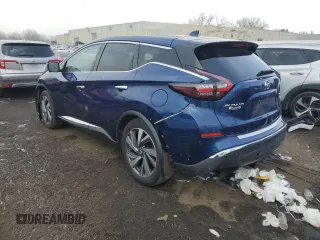 2021 Nissan Murano SL with VIN 5N1AZ2CS3MC121379, listed as a Copart auction lot 44755355 with 34,599 mi miles and Salvage Title. Bid and sale history available at DreamBid. Image 2.