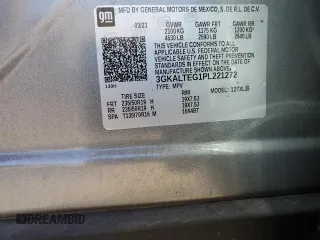 2023 GMC Terrain SLE с VIN 3GKALTEG1PL221272, выставлен на аукционе Copart как лот 53262215 с пробегом 20 255 миль миль и Списание • Salvage title. История ставок и продаж доступна на DreamBid. Изображение 15.