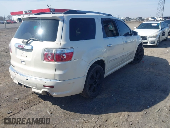 2011 GMC Acadia Denali with VIN 1GKKRTED4BJ368730, listed as a IAAI auction lot 41787329 with 193,777 mi miles and . Bid and sale history available at DreamBid. Image 4.