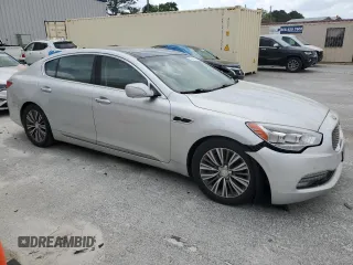 2017 Kia K900 Luxury with VIN KNALU4D36H6035113, listed as a Copart auction lot 52141195 with 92,299 mi miles and Salvage Title. Bid and sale history available at carsss.com. Image 4.