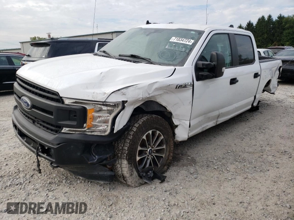 2020 Ford F-150 with VIN 1FTEW1P4XLKF21495, listed as a Copart auction lot 71834724 with 68,320 mi miles and Salvage title. Bid and sale history available at DreamBid. Image 1.