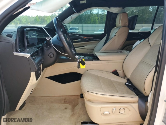 2021 Cadillac Escalade Premium Luxury with VIN 1GYS4CKL4MR240864, listed as a Copart auction lot 54990944 with 74,712 mi miles and Salvage Title. Bid and sale history available at carsss.com. Image 7.