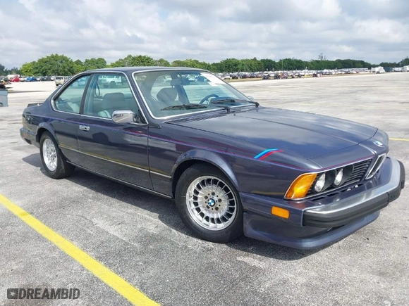 1986 BMW 6 Series 635CSi with VIN WBAEC840XG0613529, listed as a IAAI auction lot 42060435 with 1 mi miles. Bid and sale history available at carsss.com. Image 1.