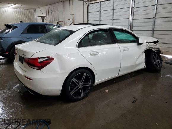 2019 Mercedes-Benz A 220 with VIN WDD3G4FB0KW025382, listed as a Copart auction lot 82545344 with 55,045 mi miles and Salvage Title. Bid and sale history available at DreamBid. Image 3.