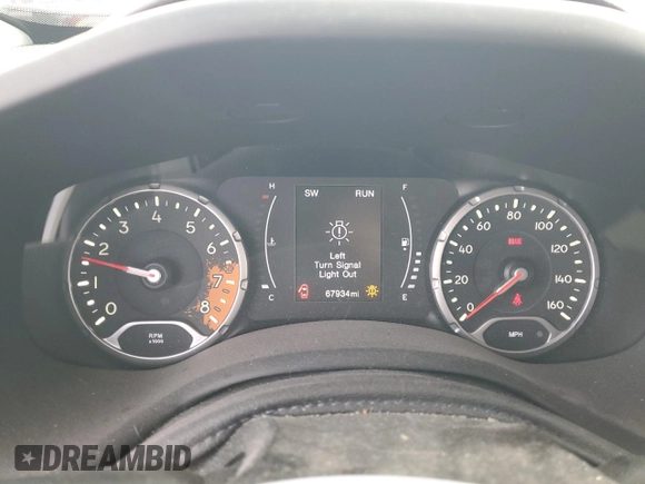 2017 Jeep Renegade Sport with VIN ZACCJAAH0HPF60644, listed as a Copart auction lot 52239475 with 67,934 mi miles and Salvage title. Bid and sale history available at DreamBid. Image 9.