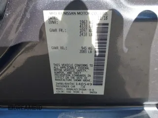 2019 Nissan Altima 2.5 SV with VIN 1N4BL4DV7KC140549, listed as a IAAI auction lot 41779383 with 104,152 mi miles. Bid and sale history available at carsss.com. Image 9.