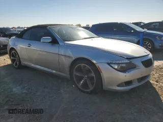2008 BMW 6 Series 650i with VIN WBAEB53538CX62587, listed as a Copart auction lot 84802284 with 83,838 mi miles and Clean Title. Bid and sale history available at carsss.com. Image 4.