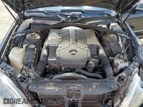 2002 Mercedes-Benz S 500 with VIN WDBNG75J92A289239, listed as a Copart auction lot 59052135 with Not provided miles and Salvage title. Bid and sale history available at DreamBid. Image 11.