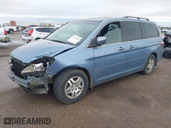 2007 Honda Odyssey EX-L z VIN 5FNRL38647B139018, wystawiony jako IAAI lot #41712602 z przebiegiem 243 473 mil mil oraz . Historia ofert i sprzedaży dostępna na DreamBid. Obrazek 2.