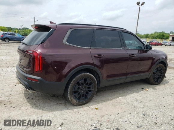 2021 Kia Telluride SX with VIN 5XYP5DHC2MG125149, listed as a Copart auction lot 59858365 with 180,174 mi miles and Clean title. Bid and sale history available at DreamBid. Image 3.