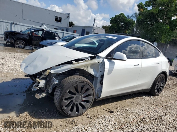 2023 Tesla Model Y Performance with VIN 7SAYGDEF0PF832570, listed as a Copart auction lot 51141415 with Not Provided miles and Non Repairable. Bid and sale history available at DreamBid. Image 1.