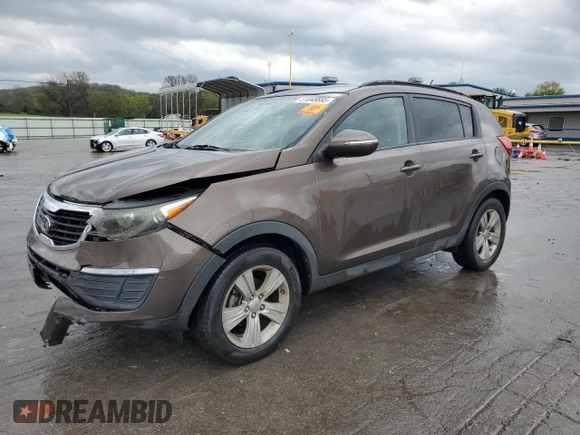 2011 Kia Sportage LX with VIN KNDPB3A26B7025375, listed as a Copart auction lot 51046685 with 162,482 mi miles and Salvage Title. Bid and sale history available at carsss.com. Image 1.