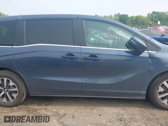 2025 Honda Odyssey EX-L z VIN 5FNRL6H68SB018745, wystawiony jako IAAI lot #42416672 z przebiegiem 6 019 mil mil oraz . Historia ofert i sprzedaży dostępna na DreamBid. Obrazek 14.