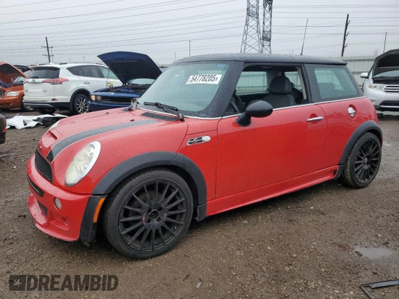 2005 MINI Hardtop S with VIN WMWRE33525TD99548, listed as a Copart auction lot 54778205 with 187,150 mi miles and Salvage title. Bid and sale history available at DreamBid. Image 1.