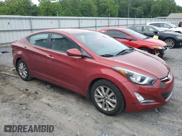 2015 Hyundai Elantra SE z VIN 5NPDH4AE1FH582987, wystawiony jako Copart lot #58307295 z przebiegiem 67 478 mil mil oraz Szkoda całkowita • Salvage title. Historia ofert i sprzedaży dostępna na DreamBid. Obrazek 4.