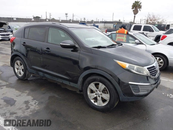 2013 Kia Sportage LX with VIN KNDPB3A27D7452499, listed as a IAAI auction lot 42164249 with 169,845 mi miles. Bid and sale history available at carsss.com. Image 1.