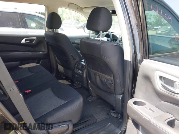 2019 Nissan Pathfinder S with VIN 5N1DR2MM1KC641946, listed as a IAAI auction lot 42591605 with 86,654 mi miles and . Bid and sale history available at DreamBid. Image 8.