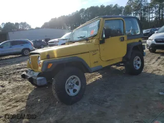 2001 Jeep Wrangler Sport with VIN 1J4FA49S21P312522, listed as a Copart auction lot 54698935 with 201,199 mi miles and Salvage Title. Bid and sale history available at carsss.com. Image 1.