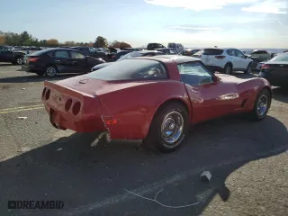 1981 Chevrolet Corvette with VIN 1G1AY8767BS415340, listed as a Copart auction lot 78445014 with 25,292 mi miles and Salvage Title. Bid and sale history available at carsss.com. Image 3.