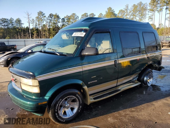 1998 GMC Safari z VIN 1GDDM19W5WB503552, wystawiony jako Copart lot #88247495 z przebiegiem 267 494 mil mil oraz Szkoda całkowita • Salvage title. Historia ofert i sprzedaży dostępna na DreamBid. Obrazek 1.