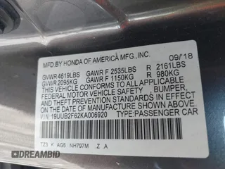 2019 Acura TLX w/A-Spec Pkg z VIN 19UUB2F62KA006920, wystawiony jako IAAI lot #42039137 z przebiegiem 102 780 mil mil oraz . Historia ofert i sprzedaży dostępna na DreamBid. Obrazek 9.
