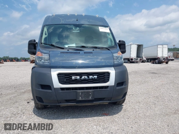 2020 Ram ProMaster Cargo with VIN 3C6URVJG5LE112750, listed as a IAAI auction lot 39973815 with 72,867 mi miles and . Bid and sale history available at carsss.com. Image 12.