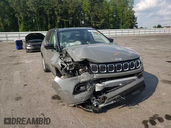 2022 Jeep Compass Limited with VIN 3C4NJDCBXNT189290, listed as a Copart auction lot 55035235 with 22,126 mi miles and Salvage title. Bid and sale history available at DreamBid. Image 14.