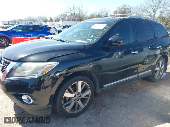 2014 Nissan Pathfinder SL z VIN 5N1AR2MN1EC680617, wystawiony jako IAAI lot #41779019 z przebiegiem 146 041 mil mil oraz . Historia ofert i sprzedaży dostępna na DreamBid. Obrazek 2.
