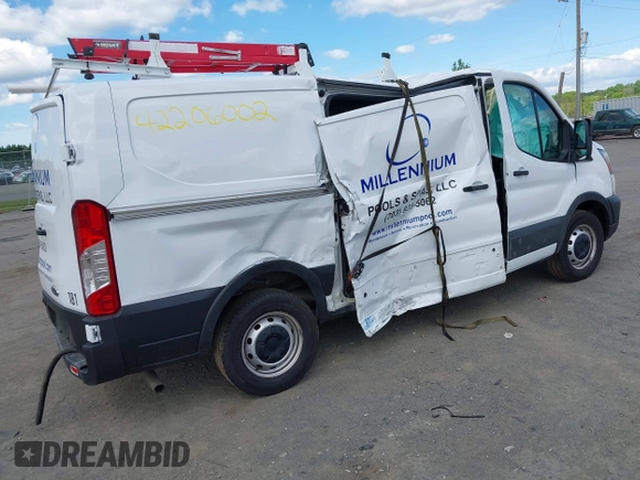 2023 Ford Transit Cargo z VIN 1FTBR1Y88PKB28094, wystawiony jako IAAI lot #42206002 z przebiegiem 22 519 mil mil oraz . Historia ofert i sprzedaży dostępna na DreamBid. Obrazek 4.