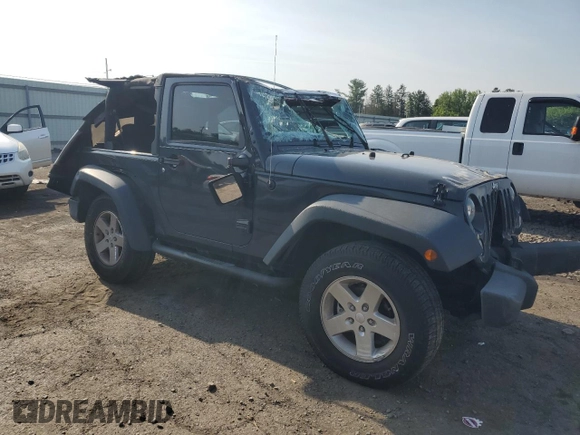2016 Jeep Wrangler Sport with VIN 1C4AJWAG8GL314939, listed as a Copart auction lot 60509075 with 53,140 mi miles and Salvage title. Bid and sale history available at DreamBid. Image 4.