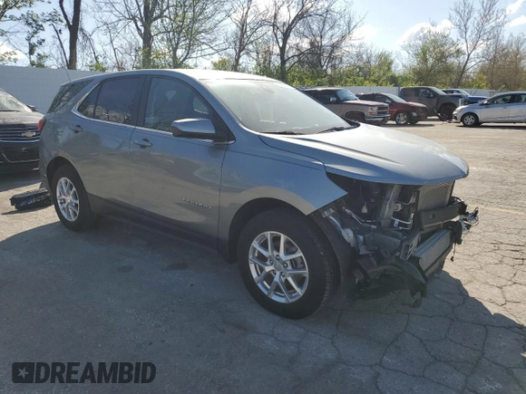 2024 Chevrolet Equinox LT with VIN 3GNAXUEG2RS116701, listed as a Copart auction lot 52525475 with 23,405 mi miles and Salvage Title. Bid and sale history available at DreamBid. Image 4.