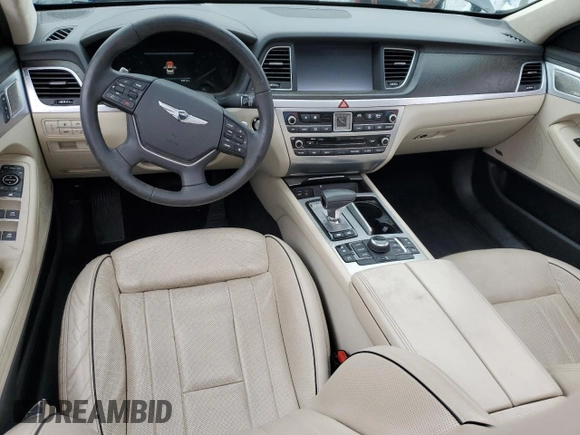 2018 Genesis G80 Ultimate with VIN KMHGN4JF7JU216279, listed as a Copart auction lot 42200505 with 52,514 mi miles and Salvage Title. Bid and sale history available at DreamBid. Image 8.