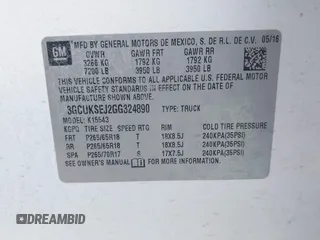 2016 Chevrolet Silverado 1500 LTZ with VIN 3GCUKSEJ2GG324890, listed as a IAAI auction lot 41141398 with 193,362 mi miles. Bid and sale history available at carsss.com. Image 9.