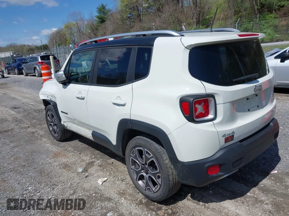 2015 Jeep Renegade Limited with VIN ZACCJBDT0FPB56326, listed as a IAAI auction lot 41964847 with 173,844 mi miles and . Bid and sale history available at DreamBid. Image 3.