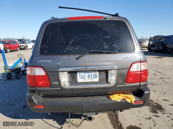 2004 Lexus LX 470 with VIN JTJHT00W543543876, listed as a Copart auction lot 88806415 with 0 mi miles and Clean Title. Bid and sale history available at carsss.com. Image 6.