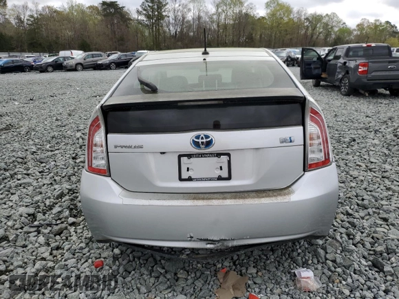 2013 Toyota Prius One with VIN JTDKN3DU5D5682343, listed as a Copart auction lot 51982825 with Not Provided miles and Clean Title. Bid and sale history available at carsss.com. Image 6.