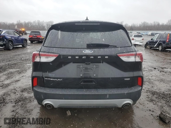 2020 Ford Escape Titanium Hybrid with VIN 1FMCU0DZ9LUA84807, listed as a Copart auction lot 85507594 with Not provided miles and Salvage title. Bid and sale history available at DreamBid. Image 6.