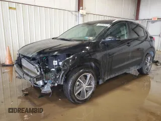 2022 Honda HR-V EX-L with VIN 3CZRU6H76NM700054, listed as a Copart auction lot 43334245 with 18,276 mi miles and Salvage Title. Bid and sale history available at carsss.com. Image 1.