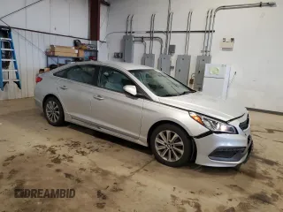 2015 Hyundai Sonata Sport with VIN 5NPE34AF0FH133053, listed as a Copart auction lot 55955845 with 103,767 mi miles and Salvage title. Bid and sale history available at DreamBid. Image 4.