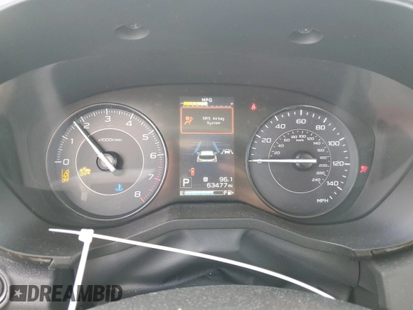 2020 Subaru Impreza z VIN 4S3GTAB64L3705674, wystawiony jako Copart lot #60784335 z przebiegiem 63 477 mil mil oraz Szkoda całkowita • Salvage title. Historia ofert i sprzedaży dostępna na DreamBid. Obrazek 9.