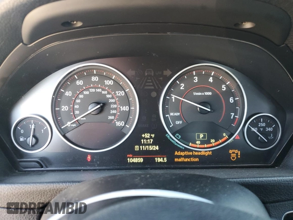 2013 BMW 3 Series 335i with VIN WBA3A9C53DF475504, listed as a Copart auction lot 79896964 with 104,859 mi miles and Salvage title. Bid and sale history available at DreamBid. Image 9.