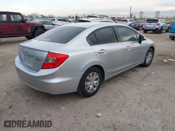 2012 Honda Civic LX z VIN 19XFB2F50CE009909, wystawiony jako IAAI lot #41049186 z przebiegiem 177 356 mil mil oraz . Historia ofert i sprzedaży dostępna na DreamBid. Obrazek 4.