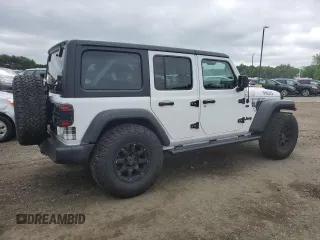 2022 Jeep Wrangler Unlimited Sport S with VIN 1C4HJXDG4NW235781, listed as a Copart auction lot 57184895 with 30,883 mi miles and Salvage title. Bid and sale history available at DreamBid. Image 3.