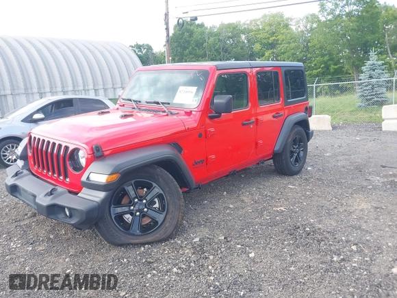 2020 Jeep Wrangler Unlimited Freedom with VIN 1C4HJXDG5LW282721, listed as a IAAI auction lot 42268956 with 47,245 mi miles and . Bid and sale history available at DreamBid. Image 17.