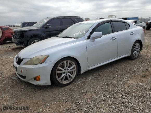 2006 Lexus IS 350 Auto with VIN JTHBE262365003936, listed as a Copart auction lot 44783635 with 0 mi miles and Salvage Title. Bid and sale history available at carsss.com. Image 1.