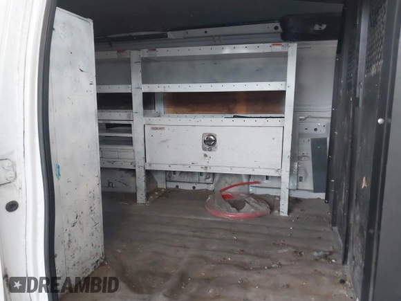 2014 Ford Econoline Cargo Commercial with VIN 1FTNS2EW6EDA03445, listed as a IAAI auction lot 41973556 with 231,391 mi miles. Bid and sale history available at carsss.com. Image 8.